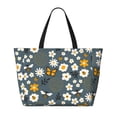 thumbnail image 2 of Xecao Flowers and Bee for versatile beach bag for women includes zipper pockets and waterproof material, ideal for vacations and adventures., 2 of 7