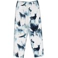 thumbnail image 7 of PISONIC Forest and Animals Printed Women's Pajama Pants, Comfy Pajama Bottoms With Pockets&Drawstring, 7 of 7