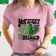 thumbnail image 1 of Qiopertar Haut à Manches Courtes Col Rond Imprimé Graphique pour la Saint-Patrick pour Femmes Grandes Économies de Vacances! Offres de la Semaine Liquidation, 1 of 7