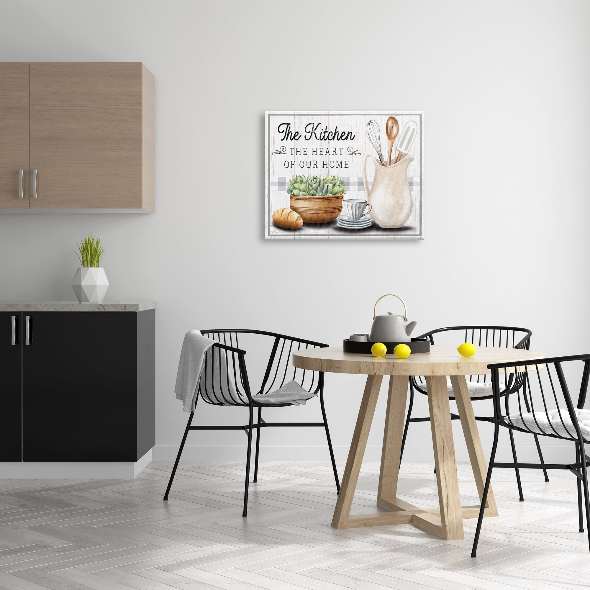 Stupell Industries Kitchen Heart of Home Food & Beverage Painting Gallery Wrapped Canvas Art Print Wall Art, 30 x 24