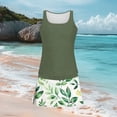 thumbnail image 4 of Gymvis Women's Swimdress and Swimsuit Set: Three piece Modest Bathing Suit with Bra Pads, Non Positioned Print Top, Triangle Panties and Skirt, 4 of 5