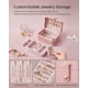 thumbnail image 5 of Joyero SONGMICS Travel Organizador de 2 capas, color rosa gelatina, 5 of 7