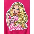 thumbnail image 4 of Barbie Girls Outfit Set Barbie Applique Graphic Hoodie Flare Pants Velour 2 Piece Kids Clothes 2T-9Y, 4 of 10