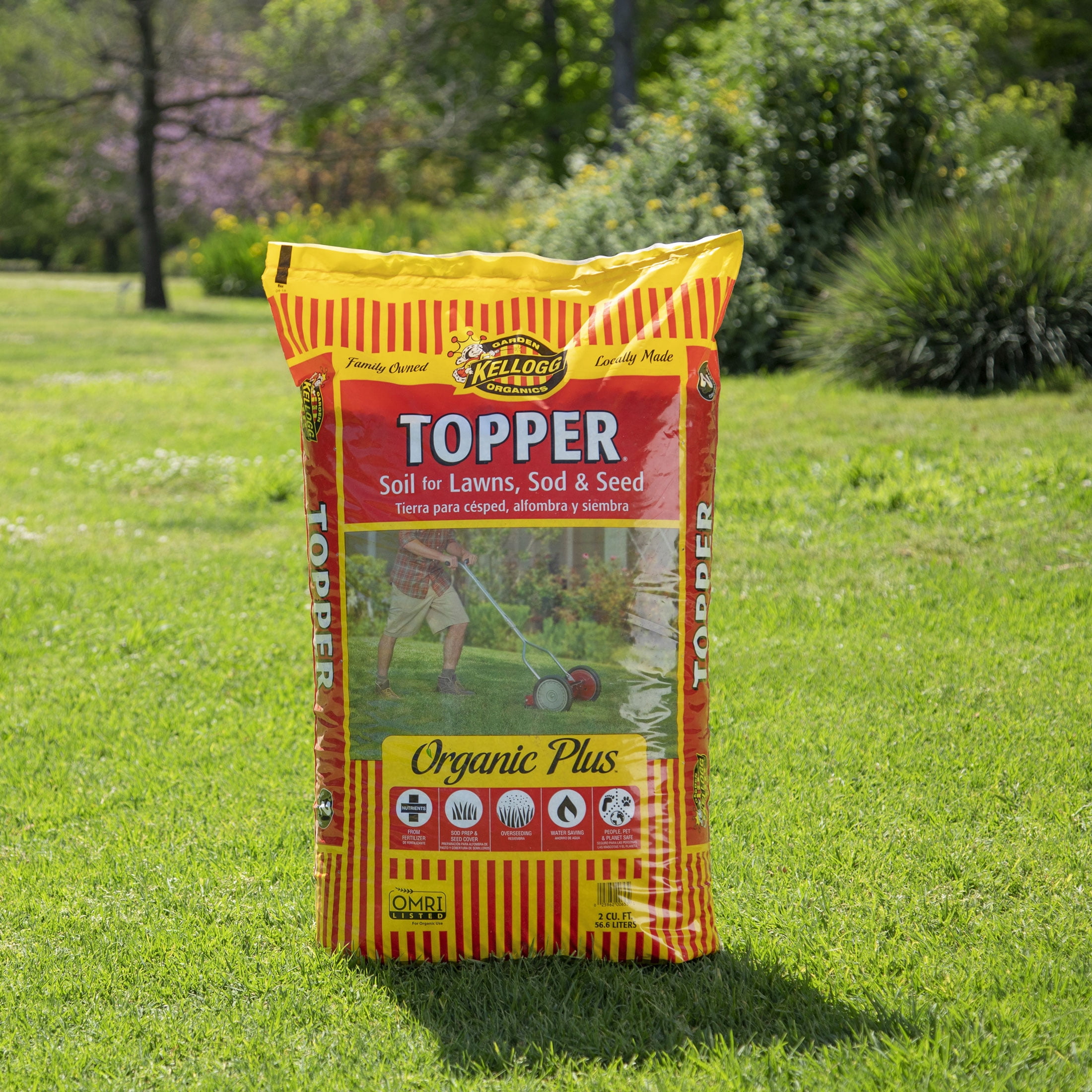 HI Kellogg Garden Organics- 2CF Topper Lawn Soil for Lawns, Sod & Seed