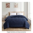 thumbnail image 4 of Edredón Matrimonial Reversible Mainstays Liso Cuadros Marino, 4 of 4
