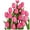 Pink, variant on Christmas Saving Clearance Sruiluo 10 PC Artificial Tulips Flowers Fake Bouquet Real Touch Arrangement Wedding Room Home Hotel Party Decoration DIY D