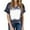 #29Navy, variant on Womens Blouse Womens Blanks Sublimation Bleached T-Shirt Top Graphic Comfy Trendy Tees Loose Blouse
