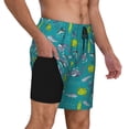 thumbnail image 2 of Fotbe Cute Shark Turtle Men’s Swim Trunks Quick Dry Swim Shorts Board Shorts with Mesh Lining-Small, 2 of 9