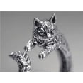 thumbnail image 2 of K-KED Cute Women 925 Silver Filled Party Ring Animal Delicate Jewelry Cat Ring Gifts Adjustable-Style 5-Adjustable, 2 of 6