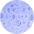 thumbnail image 1 of Ahgly Company Machine Washable Indoor Round Oriental Blue Traditional Area Rugs, 5' Round, 1 of 4
