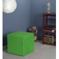 thumbnail image 2 of Regency Upholstered Soft Jean Plush Square Ottoman - Envy Green, 2 of 4