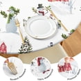 thumbnail image 4 of White Christmas Snowman Pattern Round Fitted Tablecloth with Elastic Edge,Dining Table Cover Waterproof,Outdoor Round Tablecloth for Camping,Dining,Indoor and Outdoor, 4 of 7