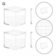 thumbnail image 1 of 4 Pcs Durable Candy Box Utilisations Multiples PS Cube Transparent Compact Portable Couvercle Étui Organisateur Conteneur pour Mariage, 1 of 8
