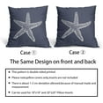 thumbnail image 5 of Navy Starfish Pillow Covers 20x20 Inch Coastal Beach Nautical Decorative Throw Pillow Case Summer Beachy Cushion Cover Set of 2 Home Decor for Bedroom Sofa Living Room Couch Chair Outdoor, 5 of 6