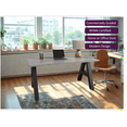 thumbnail image 7 of Serenity A-Frame Writing Office Desk for Home and Office, 60x30 with Gray Oak Top, Black Frame, 7 of 7