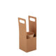 thumbnail image 2 of Soporte de papel kraft para tazas de café - Bandeja para tazas individuales/dobles, asa ergonómica, reciclable, para cafeterías Food Trucks de comida para llevar, 2 of 7