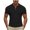 Black, variant on ZCFZJW Collared Muscle T-Shirts Men Slim Fit Textured Knit Athletic Workout Tees Shirts Short Sleeve 1/4 Button Down Shirts Casual Stylish Tshirt Tops Light Blue XXXL