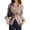 Brown women long sleeve button down shirt a1, variant on Women Long Sleeve Button Down Shirt Collared Blouse Slim Fit Business Casual Office Work Tops Solid Elegant Tunic Tops, Red M