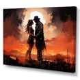 thumbnail image 2 of Designart "Romantic Cowboy in the West" Cowboys Canvas Print, 2 of 5