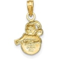thumbnail image 3 of Solid 10k Yellow Gold Snowman Pendant - 19mm, 3 of 6