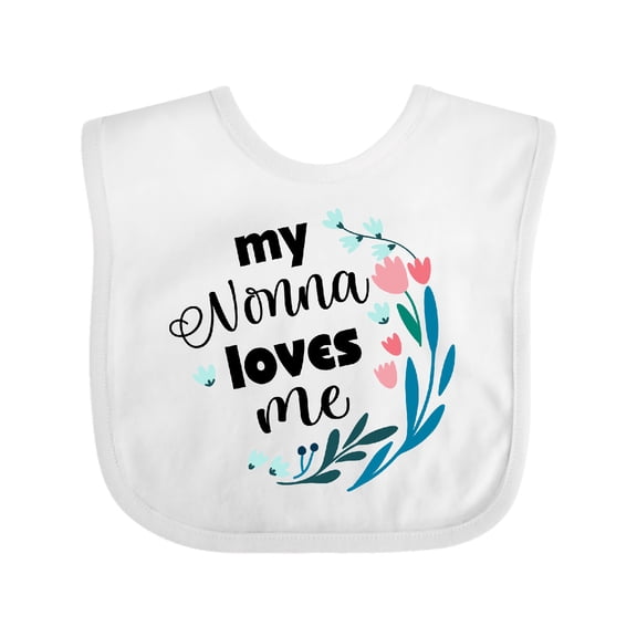 Inktastic My Nonna Loves Me for Girls Granddaughter Girls Baby Bib