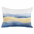 thumbnail image 2 of Blue Yellow Throw Pillow Cover, Pillowcase Protectors with Zipper, Breathable Decorative Lumbar Pillow Case Cover, Modern Abstract Art Waves Pillow Shams for Couch Sofa 12x20Inch, 2 of 8