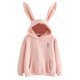 thumbnail image 2 of [Yue Xinghui] Sudadera De Conejo De Lana Suelta Con Capucha Informal De Propiedad Intelectual Sin Procesar Rosa L ANGGREK Otros, 2 of 3