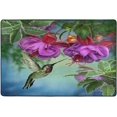 thumbnail image 4 of SKYSONIC 36x24in Hummingbirds Area Rug, Branch Fuchsia Floral Floor Carpet for Indoor Living Dining Room Bedroom, 4 of 7