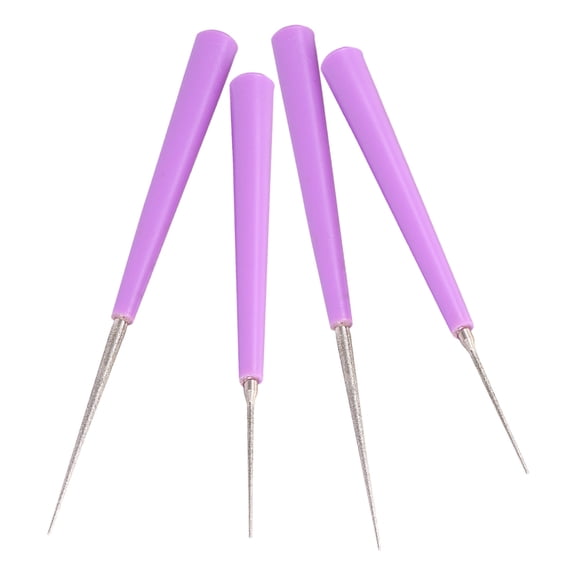 LOLIPPYY Set of 4 Bead Drilling Tool Jewelry Hole Drill For Pearls Violet Plastic DIY Projects