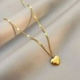 thumbnail image 2 of New Cross-border Couple Cavicle Chain Geometric Heart-shaped Light Luxury Temperament Simple Sweet Love Pendant Necklace Jewelry, 2 of 5