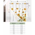 thumbnail image 6 of No Hook Shower Curtain with Snap-in Liner, Orange Sunflower Waterproof Fabric Bathroom Curtains, Retro Country Bee Watercolor White Bath Curtains & Mesh Top Window 72"x78" Long, 6 of 6