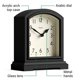 thumbnail image 5 of JONES CLOCKS Reloj de repisa de taberna | Diseño superior de arco moderno | Negro | Estilo clásico contemporáneo para mesa de escritorio o mesita de noche., 5 of 6