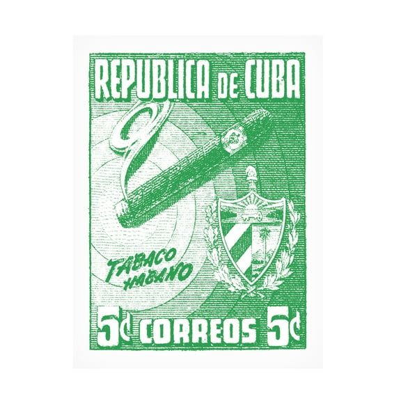 Wild Apple Portfolio 'Cuba Stamp XI Bright' Canvas Art