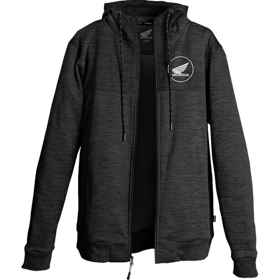 Licensed Honda Wing Mens Zip Up Hoody Black SM