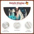 Lukts Artistic Moon Valley Wolf print color life Christmas Tree Skirt