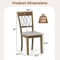 thumbnail image 3 of Gymax Fabric Dining Chair Set of 2 w/Padded Seat Elegant Backrest for Restaurant Brown, 3 of 9