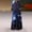 Navy, variant on Fall Women Plus Size Print Daily Casual LongSleeve Vintage Bohemian V Neck Maxi Dress