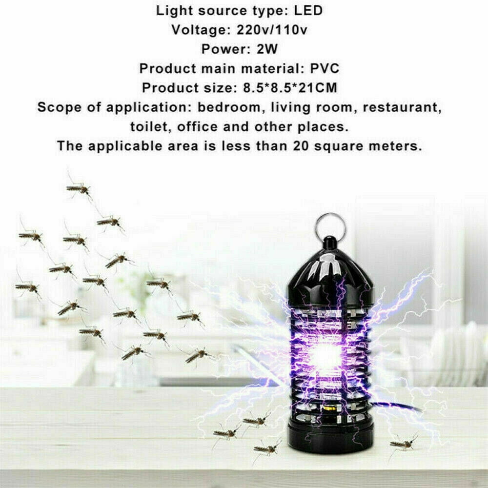 Electric Fly Bug Mosquito Insect Zapper Killer Light Trap Pest Control Lamp, 2 Pack
