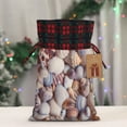 thumbnail image 5 of Rocae Sea Shells Print Christmas Drawstring Linen Gift Bag with Drawstrings Treat Bag Goody Present Bags for Christmas Party Favor, 5 of 8