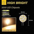 thumbnail image 2 of Non-dimmable G4 LED bulb 10x 2700K warm white 180 lumen, 2 of 5
