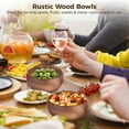 thumbnail image 2 of 6 Pcs Rustic Wood Bowls Set, Acacia Wooden Bowls for Food, 3.1 in Bowllet Dinnerware for Serving Salad, Dessert, Snacks, Elegant Kitchen Decor, Housewarming Gifts, 2 of 5