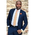 thumbnail image 6 of Scott Allan Collection Orange White Necktie | Standard Size Adult Tie  | Corbata Hombre Naranja, 6 of 6
