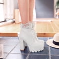 thumbnail image 4 of Summer Saving Clearance AXXD High-Heels Mid Mid-Calf Boots,White Boots Ladies Fall&Winter Medium Mid-Calf Outdoor Women Shoes Ankle Boots Women Shoes For Clearence, 4 of 5