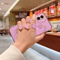 thumbnail image 2 of Compatible with Redmi A2 Case Silicone with Love Heart Chain, Ultra Slim Soft Xiaomi Redmi A2 Phone Case Shockproof Bumper Protective Cases for Women (Purple), 2 of 13