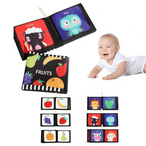 EQWLJWE Learning & Education Toys,Handheld Games for Kids Electronics,Tear Resistants and Chewable Cloth Books for 0 3 Year Olds Early Education Intelligence Matching Quiet Books