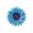 Blue-BU Home Decor, variant on JJV Colorful Iron Three Dimensional Flower Wall Hanging Decoration for Outdoor Garden Courtyard Fence Balcony Indoor Living Room Bedroom Rustproof Hook Included, 8 Inch