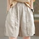 thumbnail image 4 of Krdevn Women's Retro Loose Fit Pleated Harem Pants - Elastic Waist Casual Cropped Pants for Comfort & Style,Size 3XL, 4 of 5