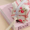 thumbnail image 4 of Pencil Case, Flower Print Pencil Case, Small Flower Pencil Pouch, Pen Pouch Portable Storage Bag, Used for Makeup Bags, Wallets, Travel, Easy to Carry (Pink), 4 of 7