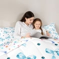 thumbnail image 4 of Homewish Dreamy Bow-tie Child Twin Bedding Sets 7-Piece, Fairy Tale Bowknot Bedding Comforter Set, Cartoon Princess Style Reversible Sheet Sets, Luxury Bedroom Decor, 4 of 7