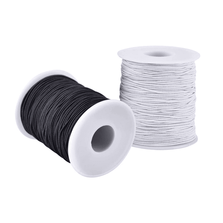 Elastic Cord for Bracelets, 2 Rolls 1 mm 330 Feet Elastic Bracelet String, Elastic  Cord Thread Beading Threads for Jewelry Making, Necklaces, Beading  (Black+White) 